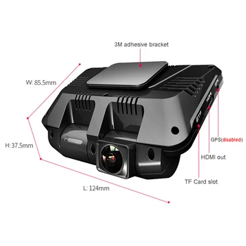 4K Dash Cam Avto DVR Dvojno Objektiv FHD 1080P širokokotni WiFi Avto Fotoaparat, Video Snemalnik Dashcam 2,7-Palčni S Parkiranje Zaslon