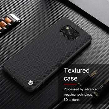 Za Xiaomi POCO X3 NFC primeru Funda POCO X3 NFC ohišje Nillkin Teksturirane Najlon Vlaken Non-slip case zadnji pokrovček case