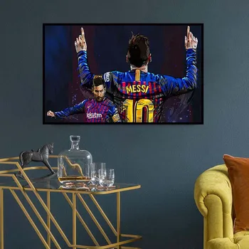 Nogometnega zvezdnika Lionel Messi Poster Tiskanje Šport Platno Stensko Slikarstvo v slikah, otroška Soba Dekoracijo Doma Dekoracijo