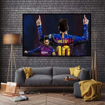 Nogometnega zvezdnika Lionel Messi Poster Tiskanje Šport Platno Stensko Slikarstvo v slikah, otroška Soba Dekoracijo Doma Dekoracijo