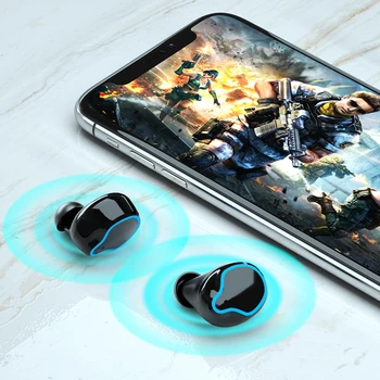 M9 TWS Bluetooth 5.1 Brezžične Slušalke Dotik kontrolna lučka LED Zaslona za V Uho Čepkov Slušalke za Zmanjšanje Hrupa, Šport, Glasba Čepkov