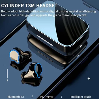 M9 TWS Bluetooth 5.1 Brezžične Slušalke Dotik kontrolna lučka LED Zaslona za V Uho Čepkov Slušalke za Zmanjšanje Hrupa, Šport, Glasba Čepkov