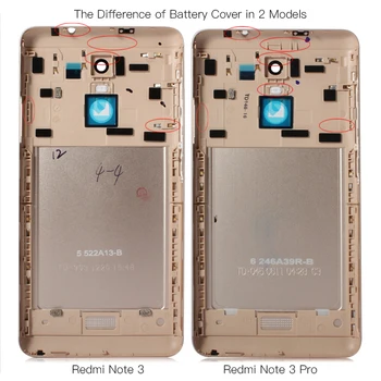 Za Xiaomi Redmi Opomba 3/ Opomba 3 Pro 150mm Celotno Omrežje Baterijo Nazaj, Zadnji Pokrovček, Kovinsko Ohišje Vrata Z Stransko Tipko za Popravilo Delov