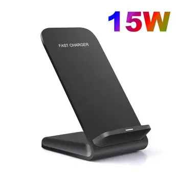 15W Qi Brezžični Polnilnik Hitro Polnjenje Dock Stojalo Za Galaxy X iPhone 11 10+ 8 XS V8I5