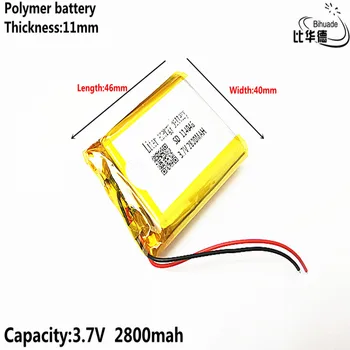 Liter energijo baterije Dobro Qulity 3,7 V,2800mAH 114046 Polimer litij-ionska / Litij-ionska baterija za tablični računalnik BANKE,GPS,mp3,mp4
