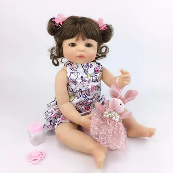55 cm Polni Silikona Telo Prerojeni Baby Doll Igrača, Kot Pravi Dekle Boneca Vinil Novorojenih Dojenčkov Princesa Bebe Živ Darilo za Rojstni dan