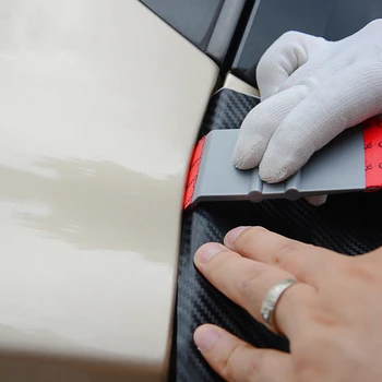 EHDIS 3Pcs Auto Vinil Car Wrap Okno Orodij za Odtenek Nalepke Film Namestitev Orodja Komplet Plastičnih Squeegee Bele Delovne Rokavice