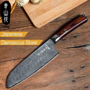 QING Damask Jekla Kuhinjski Nož Večfunkcijsko Japonski VG10 Damask Jekla Kuhar Nož 7
