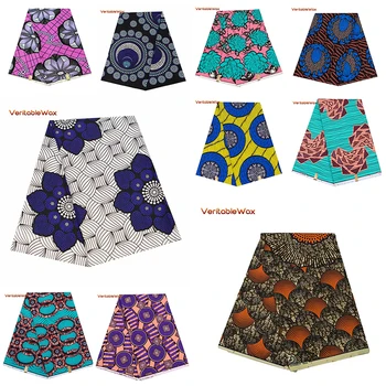 Afriške Vosek Tiskane Tkanine Mozaik Za Obleko Šivanje Obrti Material Poliester Breathable Tissu Visoke Kakovosti