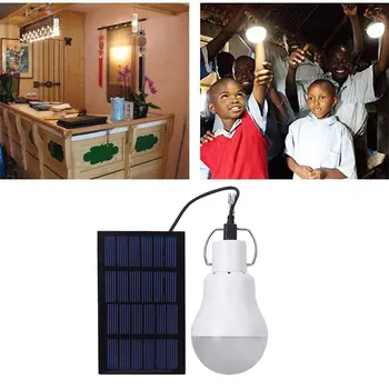 LED Solarna Žarnice Prenosni Vrt Lučka na Prostem Nepremočljiva Razsvetljave za uporabo v Zaprtih prostorih Doma Kampiranje Sili 15W 130LM