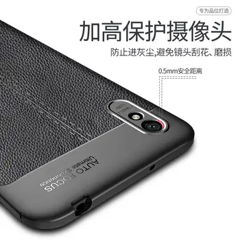 Ohišje Za Redmi 9A Luksuzni Oklep Usnje Teksturo Shockproof Mehko TPU Ohišje Za Xiaomi Redmi 9A 9C Redmi9