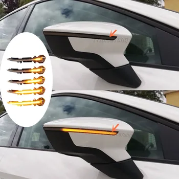 Dinamični Blinker za Seat Leon III MK3 5F obdobje 2013-2018 Ibiza KJ Mk5 V Arona 2017-2018 LED Vključite Signal Ogledalo lučka