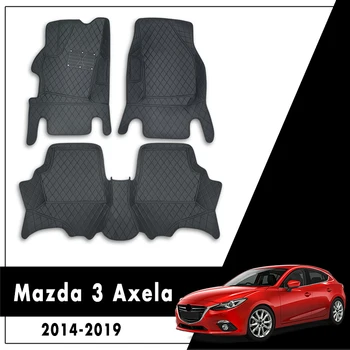 Za Mazda 3 Axela 2019 2018 2017 2016 Avto Tla, Preproge, Dekoracijo, Usnjenih Avtomobile Zaščitnik Talne Preproge Styling