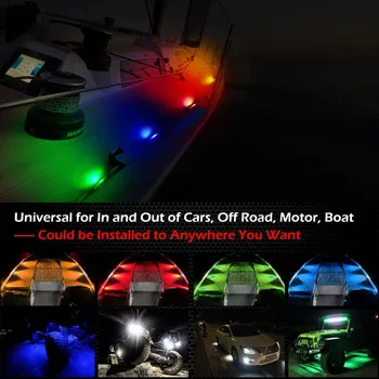 2017 4 Stroki Rock svetlobe Multi-Barvni RGB LED Rock Luči Komplet z Bluetooth Krmilnik za Avtomobile ATV Off-Road Tovornjak Pot Ploščad Svetlobe