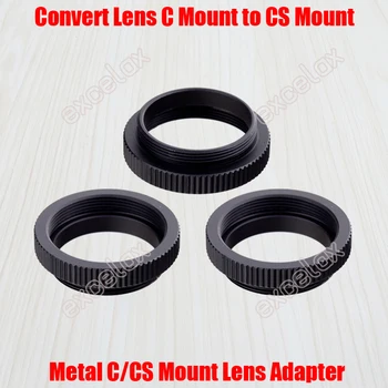 3PCS/Veliko Aluminija 5 mm C/CS Mount Adapter 25.4 mm Nit, C, CS Objektiv Mount Adapter Pretvornik Obroč za Varnost CCTV Kamere