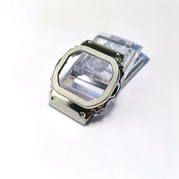 Iver Watchband Ploščo Primeru Za DW5600 GW5000 GW-M5610 316L iz Nerjavečega Jekla Kovinski Trak Zapestnica Popravila Orodij Darilo