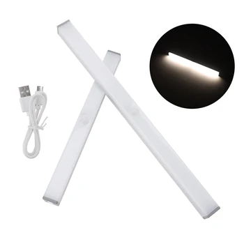 21/30 cm LED Senzor Gibanja Ponoči Luči USB Polnilne Kabinet Luč za Kuhinjo Spalnica Brezžični Magnetni Omaro Omaro Svetlobe