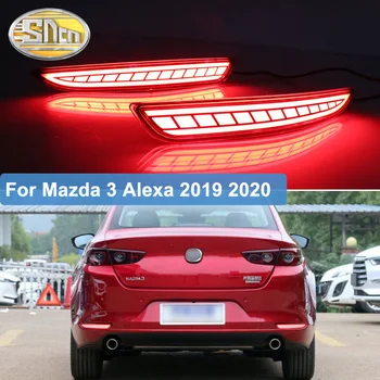 2pcs Zadnji Odbijač, Luči za Mazda 3 Alexa 2019 2020 Zadnja Svetilka za Meglo Zavorna Luč Dinamične Vključite Signal Svetlobe Reflektorja Svetlobe
