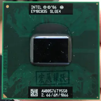 Intel Core 2 Duo T9550 CPU Prenosnik, procesor PGA 478 cpu deluje pravilno