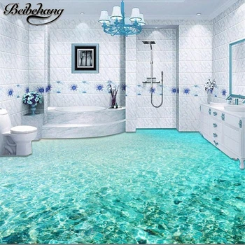 Beibehang po Meri tla 3d morsko vodo valovanje dnevna soba, spalnica tla dekoracijo slikarstvo 3D nadstropju tri-dimenzionalni slikarstvo