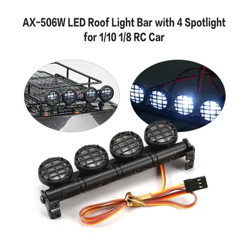 AX-506W Multi-funkcijo Ultra Svetla Lučka LED Strešne svetlobne Vrstice s 4 Reflektorji za 1/10 1/8 RC Avto HSP TAMIYA CC01 Osno SCX10