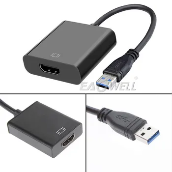 USB 3.0 za HDMI 1080P HD Pretvornik Kabel USB na priključek HDMI za Zunanje Video Grafične Kartice Multi Zaslon Zaslon HD TV Adapter