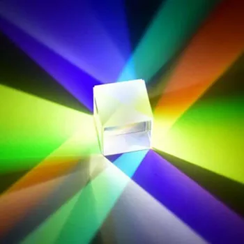 18 mm RGB Razpršenost Šest-sided (obojestransko Optično Prizmo Lepe Barve Lomom Kocke Optični Stekleno Prizmo Raziskovalno Orodje, Igrače, Okraski
