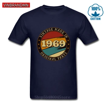 Moda Oblačila 60s Letnik 1969 Vsi Originalni Deli Majica s kratkimi rokavi moški Retro Vrhovi, Rojen Leta 1969 Klasičnih T-Shirt 1963 Rojstva Leto tshirts