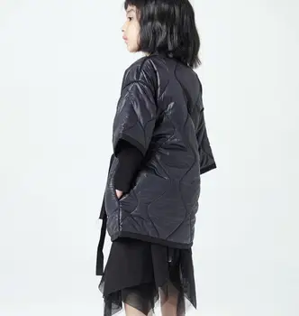 Baby dekle Retro Japonski slog Otroci Suknji Moda Svoboden proti-vrat Bombaž-Oblazinjena Baby Plašč