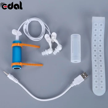 4 GB vgrajenega Plavanje, Potapljanje Nepremočljiva MP3 Predvajalnik Športni MP3 Predvajalnik Podpora FM Slušalke, USB Kabel za Polnjenje Roko Pasu