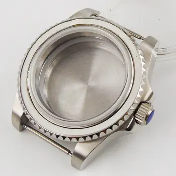 Nerjavno Jeklo 40 mm Watch Primeru Sapphire Kristalno fit NH35 NH36 Gibanje Prodanih Backcover Vijak Navzdol krono