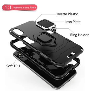 Za Xiaomi Redmi 9 Primeru Shockproof Oklep Magnetni Sesalna Polno Stojalo Rob Pokrova Za Redmi 9 8 7A 8A 9A 9C Primeru Kritje Za Redmi 9
