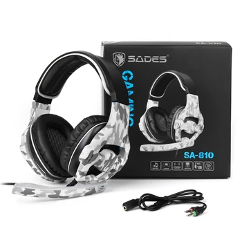 Sades SA810 Gaming Slušalke Z Mikrofonom Žične Stereo Surround Hrupa Preklic Slušalke Za PS4 Xbox/En PC Gammer