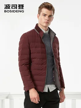 BOSIDENG pozimi business casual puhovka moški stoji ovratnik pozimi topla jakna, kratke vrhnja oblačila B70141003