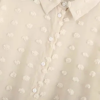 Ženske 2020 moda letnik pika prosojno seksi bluze priložnostne delavska bluzo urad luč rokav šifon srajce blusas vrhovi