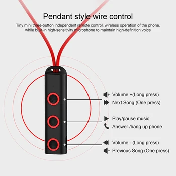 BT313 Bluetooth Slušalke Brezžični Magnetni Vratu Visi Slušalkami Hrupa Conceling za Prostoročno uporabo Z Mic za Xiaomi RedMi Huawei