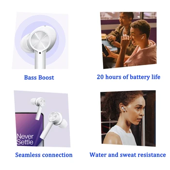 Globalna Različica OnePlus Brsti Z TWS Bluetooth Slušalke Bass Boost Bluetooth 5.0 IP55 Nepremočljiva Res Brezžične Stereo Slušalke