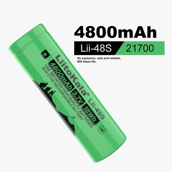 100 kozarcev LiitoKala Lii-48S 3,7 V 21700 4800mAh li-lon Akumulatorska Baterija Za 9,6 moč 2C Stopnja Praznjenja ternary litijeve baterije