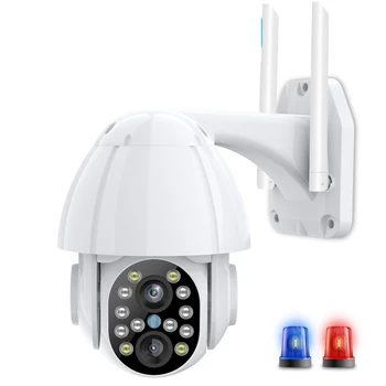 EVKVO 1080P Dual-Objektiv PTZ Wifi Kamera na Prostem Auto Tracking CCTV Home Security IP Kamero 4X Zoom Avdio Speed Dome Kamera ONVIF
