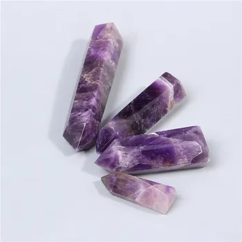 1PC Naravnih Amethysts Kamen feng shui čakro Heksagonalna Semena quartz Točke kristalno Zdravljenje Soba Dekoracijo Palico, Reiki, minerali
