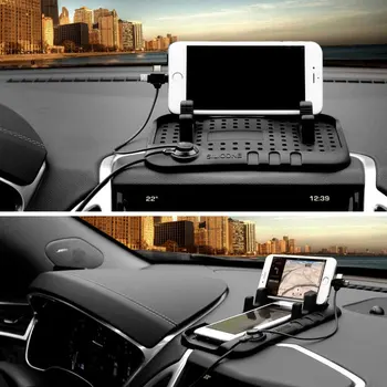 Silikonski Avto armaturne plošče Anti-Slip Mat Univerzalno Mobilno Držalo za Telefon GPS Stojalo, Black-Non-Slip Pad Telefon Samodejno Polnjenje Dodatki