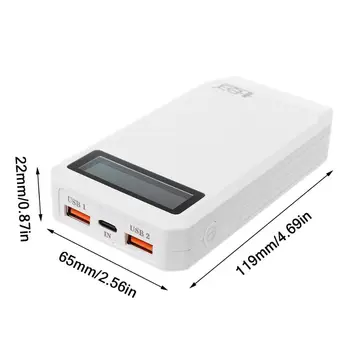(Brez Baterije) Dvojni USB QC 3.0 + Tip C PD Izhod 3x 18650 Baterije DIY Moči Banke Polje Imetnik Primeru Hiter Polnilec Za Mobilni Telefon