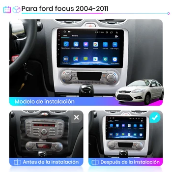 Junsun V1 4 + 64 G autorad Android 10 glasovni Nadzor AI Radio avto za Ford Focus MK2 2007 2008 2004-2011 GPS Bluetooth Carplay