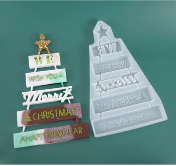 DIY Božično Drevo UV Epoksi Smolo Plesni Ročno izdelane Božično Dekoracijo Silione Plesni Doma Dekor Obrti
