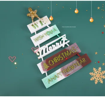 DIY Božično Drevo UV Epoksi Smolo Plesni Ročno izdelane Božično Dekoracijo Silione Plesni Doma Dekor Obrti