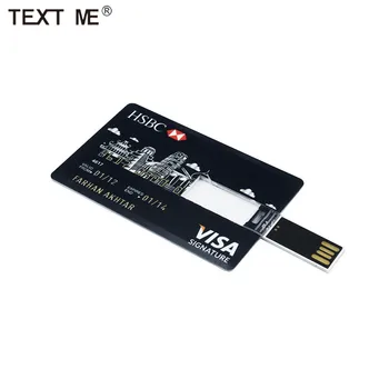 BESEDILO ME kreativne Bančne kartice usb 2.0 64 GB USB ključek pen drive 4GB 8GB 16GB 32GB pomnilniško kartico memory Stick