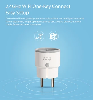 16A WiFi Smart Wireless EU Plug Adapter, Daljinski upravljalnik Timer Stojalo Za Tuya Alexa googlova Domača stran Pametna Vtičnica Za Pametni Dom