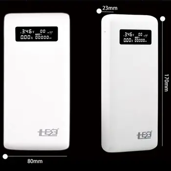 (Brez Baterije)Dvojni USB QC3.0 Izhod 6x 18650 Baterije DIY Moči Banke Polje Imetnik Primeru Hiter Polnilec Za Mobilni Telefon, Tablični RAČUNALNIK WXTA