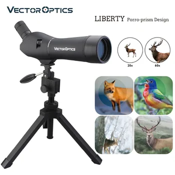 Vector Optics 20-60x60 Madeži Obsega Opazovanje Ptic S Porro/BAK-4 Prizmo w/ Stojalo Za Lov na Prostem, Športnih