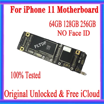 Brezplačno iCloud Za iphone 11 Tovarniško odklenjen matično ploščo z brez Obraza, ID za iphone 11 Mainboard z IOS Sistem Logike odbor